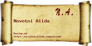 Novotni Alida névjegykártya
